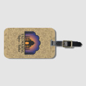 Iconic Monument Taj Mahal with Floral Mandala Gepäckanhänger (Vorderseite (Horizontal))