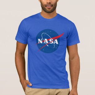 Iconic NASA Angepasst Cotton T - Shirt (Neptun Blu