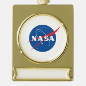Iconic NASA Banner Ornament (Gold Tone) (Vorderseite)