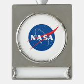 Iconic NASA Banner Ornament (Silver Tone) (Vorderseite)