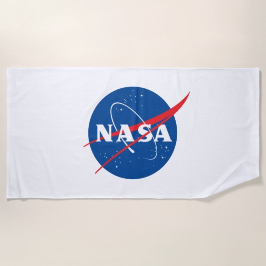 Iconic NASA Beach Handtuch (Raketenweiß) (Vorderseite)
