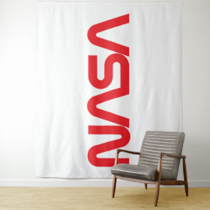 Iconic NASA Circa 88" x 104" Rakete weiß Wandteppich
