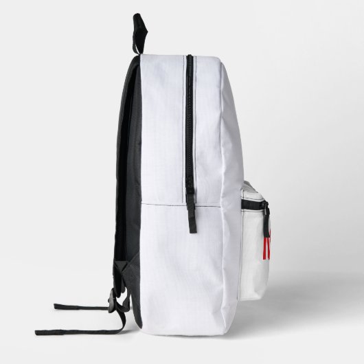 Iconic NASA Circa Backpack (Rocket White) Bedruckter Rucksack (Links)