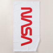 Iconic NASA Circa Beach Handtuch (Rocket White) (Vorderseite)
