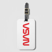 Iconic NASA Circa Luggage Tag (Rocket White) Gepäckanhänger (Vorderseite Vertikal)