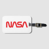 Iconic NASA Circa Luggage Tag (Rocket White) Gepäckanhänger (Vorderseite (Horizontal))