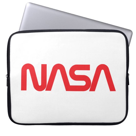 Iconic NASA Circa Rocket White Laptopschutzhülle (Vorderseite)
