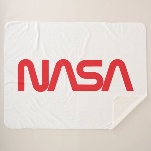 Iconic NASA Circa Sherpa Blanket (Rocket White) Sherpadecke (Vorderseite (Horizontal))