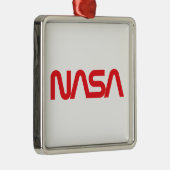 Iconic NASA Circa Square Ornament (Rocket White) (Rechts)