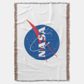 Iconic NASA Classic Cotton Blend Throw Blanket Decke (Vorderseite Vertikal)