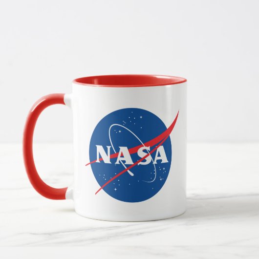 Iconic NASA Comet Red/White Keramik Tasse (Links)