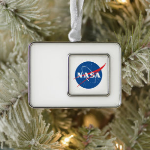 Iconic NASA Gerahmt Holiday Ornament (Platz) Rahmen-Ornament Silber