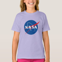 Iconic NASA Girls’ Cotton T - Shirt (Nova Violet)