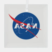 Iconic NASA Glass Holiday Ornament (Square) Aus Glas (Rückseite)