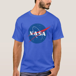 Iconic NASA Heavy Cotton T - Shirt (Neptun Blue)