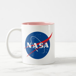 Iconic NASA Horizon Pink Trim Keramik Tasse