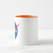 Iconic NASA Launch Orange/White Keramik Tasse (Zentrum)