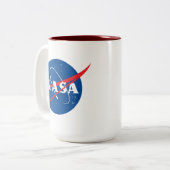 Iconic NASA Mars Red Trim Keramik Bistro Tasse (Vorderseite Links)