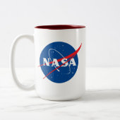 Iconic NASA Mars Red Trim Keramik Bistro Tasse (Links)