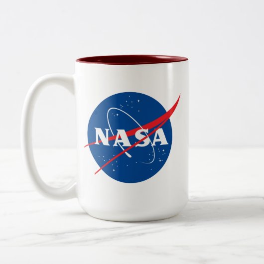 Iconic NASA Mars Red Trim Keramik Bistro Tasse (Links)