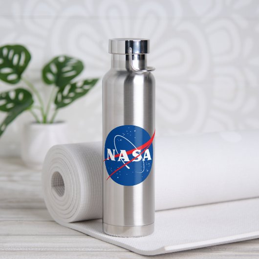 Iconic NASA Mercury Gray Insulated 22 oz Trinkflasche (Yoga (gedreht))