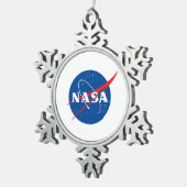 Iconic NASA Pewter Holiday Ornament (Snowflake) (Rechts)