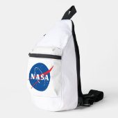 Iconic NASA Rocket White Crossbody Bag (Rechte Ecke)