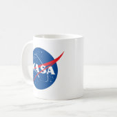 Iconic NASA Rocket White Keramik Tasse (Vorderseite Links)