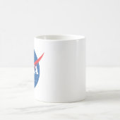Iconic NASA Rocket White Keramik Tasse (Mittel)