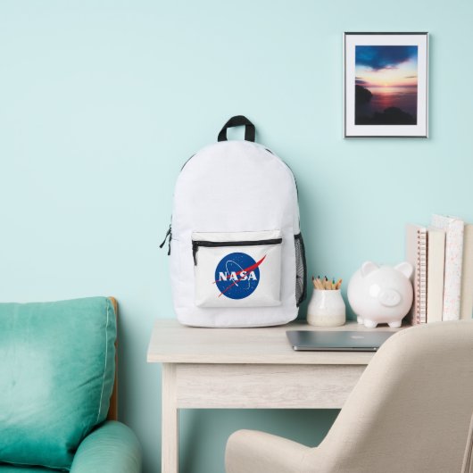 Iconic NASA-Rucksack (Raketenweiß) Bedruckter Rucksack (InSitu)