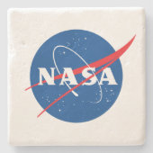 Iconic NASA Square Geo Limestone Untersetzer (Vorderseite)