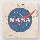 Iconic NASA Square Geo Travertine Untersetzer (Vorderseite)
