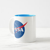 Iconic NASA Uranus Blue Trim Keramik Tasse (Vorderseite Links)