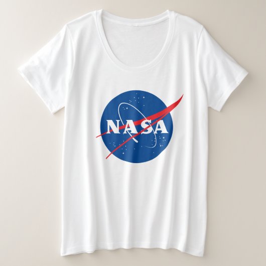 Iconic NASA Women’s Plus T - Shirt (Rocket White) (Design vorne)