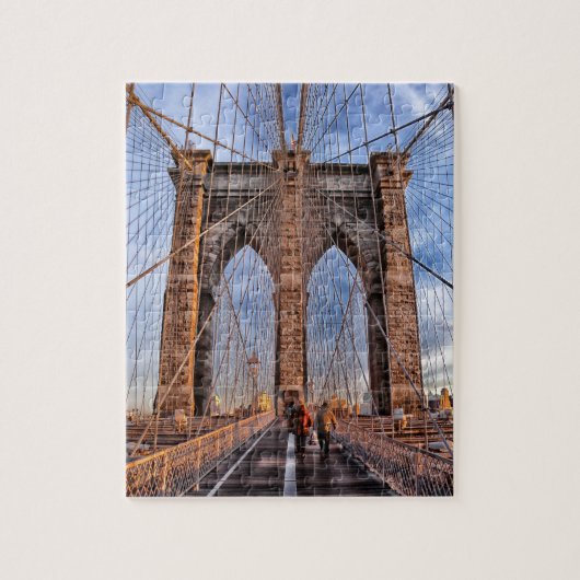 Iconic New York Sehenswürdigkeit Brooklyn Bridge Puzzle (Vertikal)