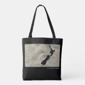 ICONIC NEW ZEALAND SAND BEACH BLACK NZ KIWIANA TASCHE (Rückseite)