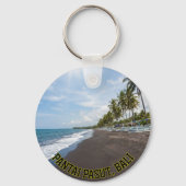 Iconic Pasut Beach Bali Sunset Palm Tree Keychain Schlüsselanhänger (Vorderseite)