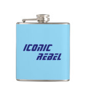 Iconic Rebel Vinyl Wrapped Flask Flachmann (Vorderseite)
