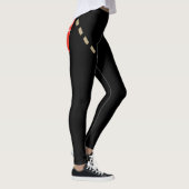 Iconic Red London Bus Black Mode Leggings (Rechts)