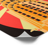 Iconic Retro Art Deco Amerikanisches Gebäude Poster (Ecke)