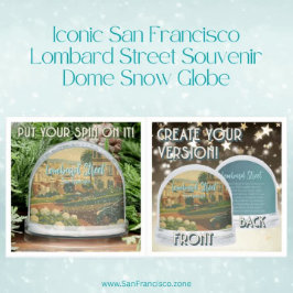Iconic San Francisco Lombard Street Souvenir Dome  Schneekugeln