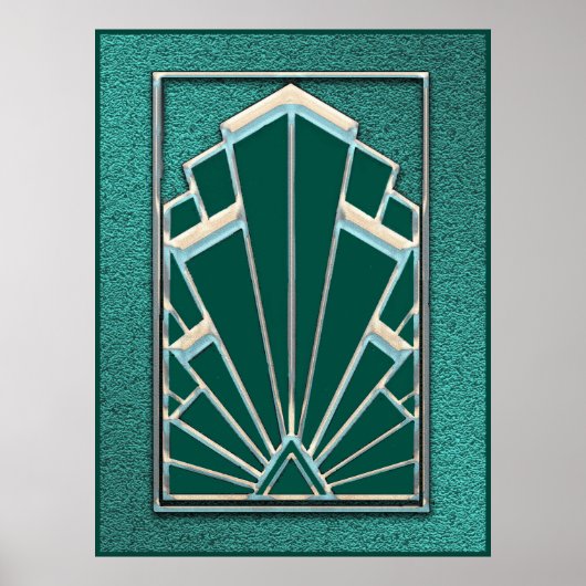 Iconic Shaped Art Deco Poster (Vorne)