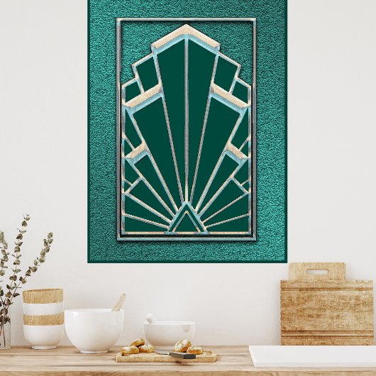 Iconic Shaped Art Deco Poster (Küche)