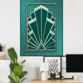 Iconic Shaped Art Deco Poster (Heimbüro)