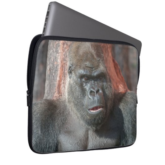 Iconic Silverback - Oumbi enthüllt Laptopschutzhülle (Vorne Rechts)