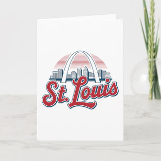 Iconic St. Louis Gateway Arch, Retro Style Karte