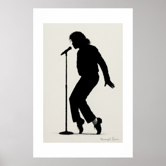 Iconic Stage Silhouette Performance Art Print Poster (Vorne)