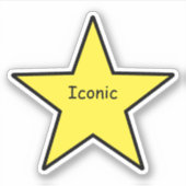 Iconic Star Sticker – Funny Minimal Sticker (Vorderseite)
