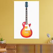 ICONIC SUNBURST ELECTRIC GUITAR 32x48 Leinwanddruck (Insitu (Wohnzimmer))