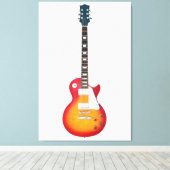 ICONIC SUNBURST ELECTRIC GUITAR 32x48 Leinwanddruck (Insitu (Holzboden))